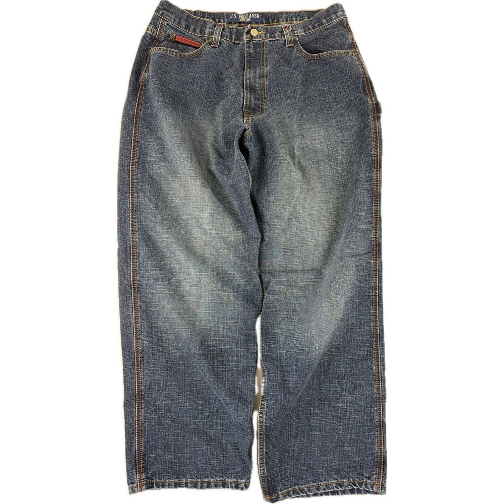 Vintage US Polo Assn Carpenter Jeans Men's 36x30 Y2K Wide Leg Baggy Denim Grunge